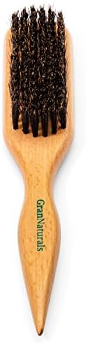 GranNaturals Boar Bristle Slick Back Hair Brush for Sleek Ponytail Bun & Smoothing Baby Hairs, Fl... | Amazon (US)