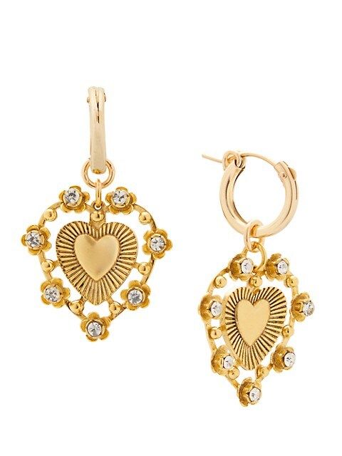 Brinker & Eliza Adele 24K Gold-Plated, 14/20 Gold-Filled &amp; Crystal Huggie Earrings | Saks Fifth Avenue