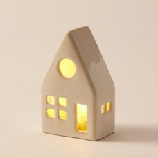 CERAMIC LED HOUSE, IVORY SMALL | Indigo (CA)