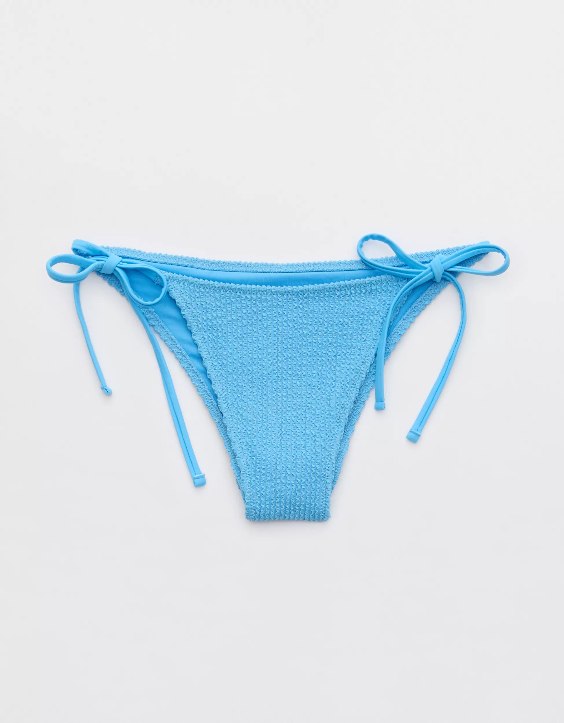 Aerie Shimmery Crinkle Cheekiest Tie Bikini Bottom | Aerie