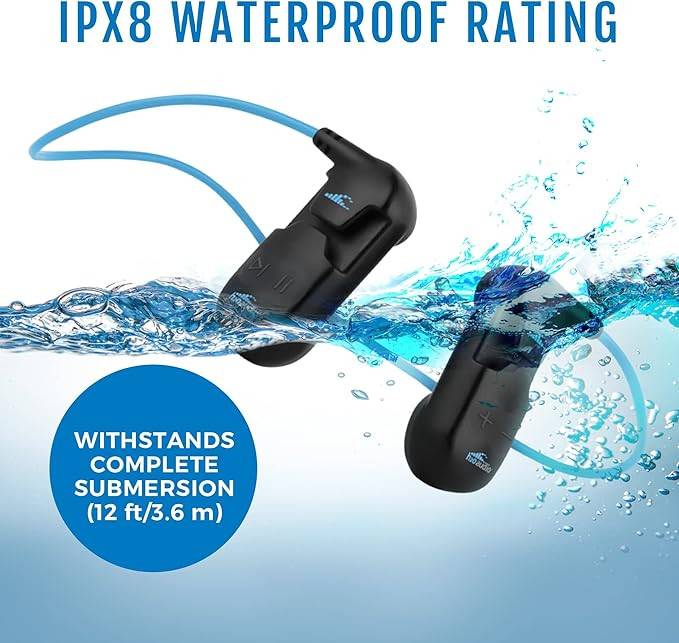 H2O Audio Sonar IPX8 - Bluetooth Bone Conduction Headphones with MP3 Player - Wireless, Open Ear ... | Amazon (US)