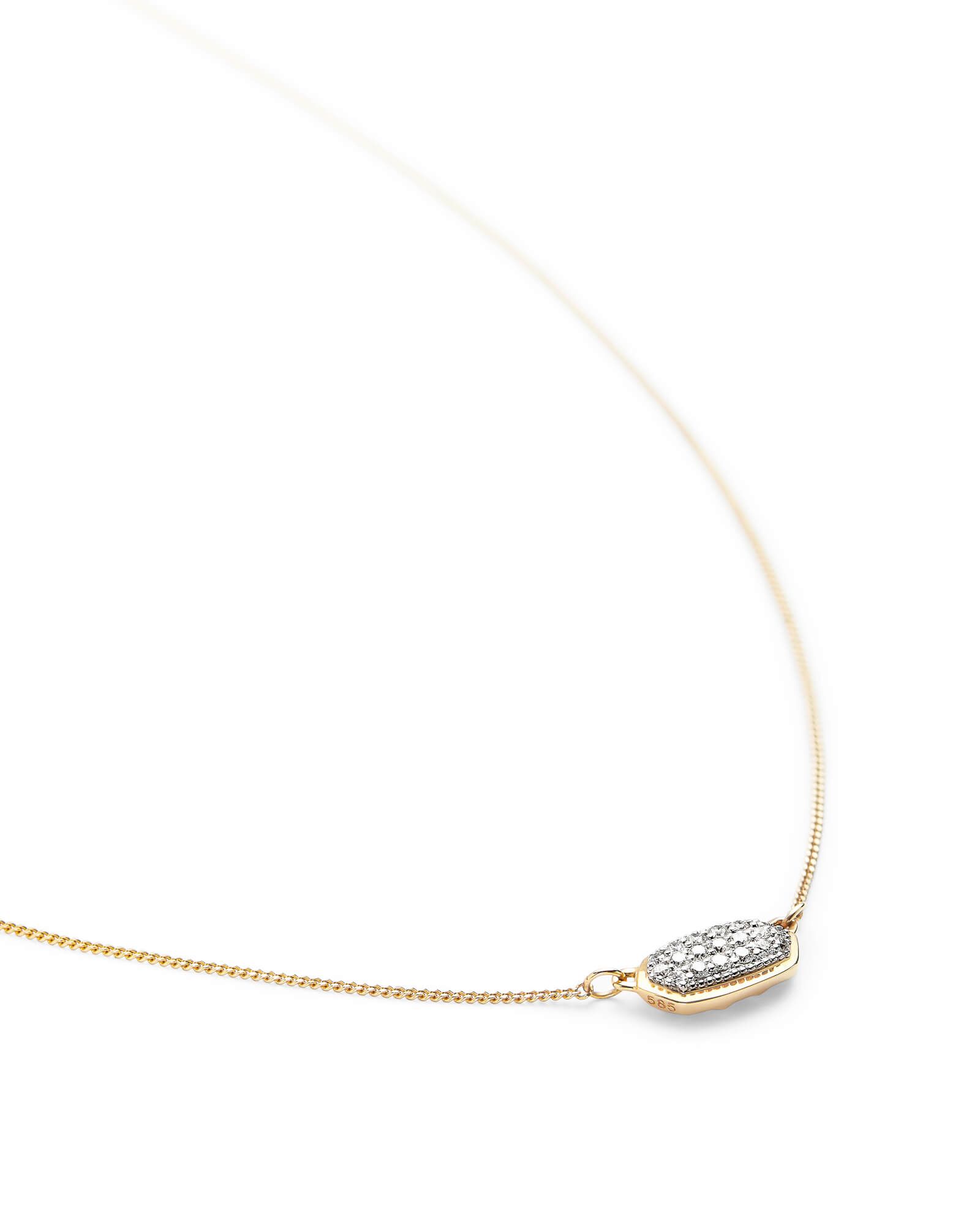 Lisa Pendant Necklace in Pave Diamond and 14k Yellow Gold | Kendra Scott