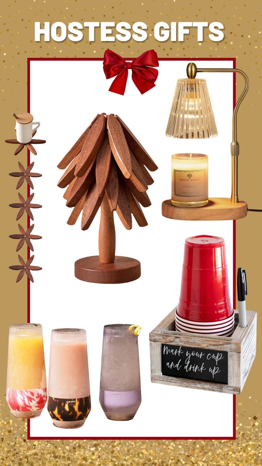 
Hosting essentials that will make your gatherings even more enjoyable and make the perfect gifts to bring to a holiday party 

Chilled wine cups, unique coasters, flameless candle warmer

#LTKFindsUnder50 #LTKSeasonal #LTKHoliday