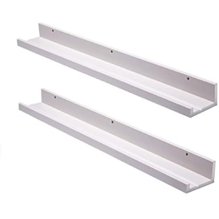 SONGMICS Floating Shelves Set of 2, Wall Shelves Ledge 31.5 x 3.9 Inches with Front Edge, for Pictur | Amazon (US)