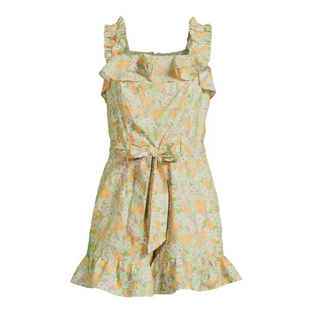 Label Rail x CheapChicFinds Women's Sleeveless Ruffle Romper | Walmart (US)