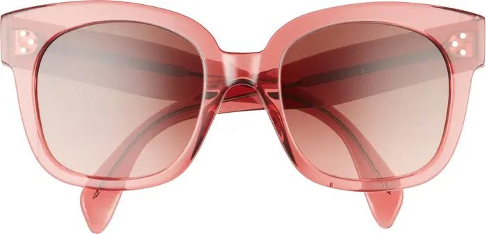 CELINE Bold 3 Dots 54mm Gradient Square Sunglasses | Nordstrom | Nordstrom