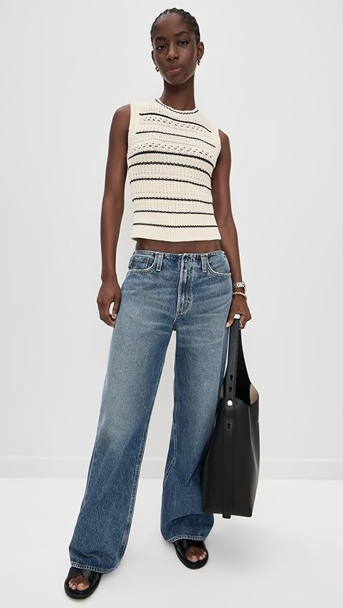 Madewell Women's Striped Sweater Vest in 100% Cotton | Amazon (US)