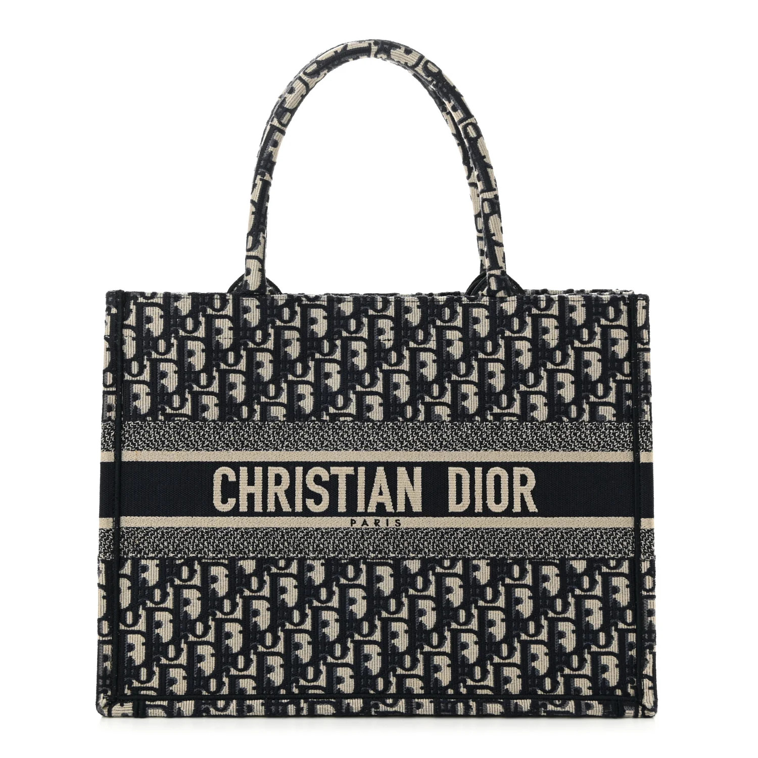 CHRISTIAN DIOR Oblique Medium Book Tote Blue Multicolor | FASHIONPHILE | FASHIONPHILE (US)