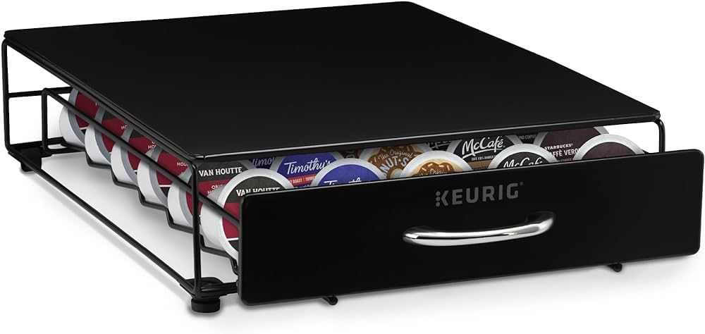 Keurig Under Brewer Storage Drawer, Coffee Pod Storage, Holds Upto 35 Keurig K-Cup Pods, Black | Amazon (US)