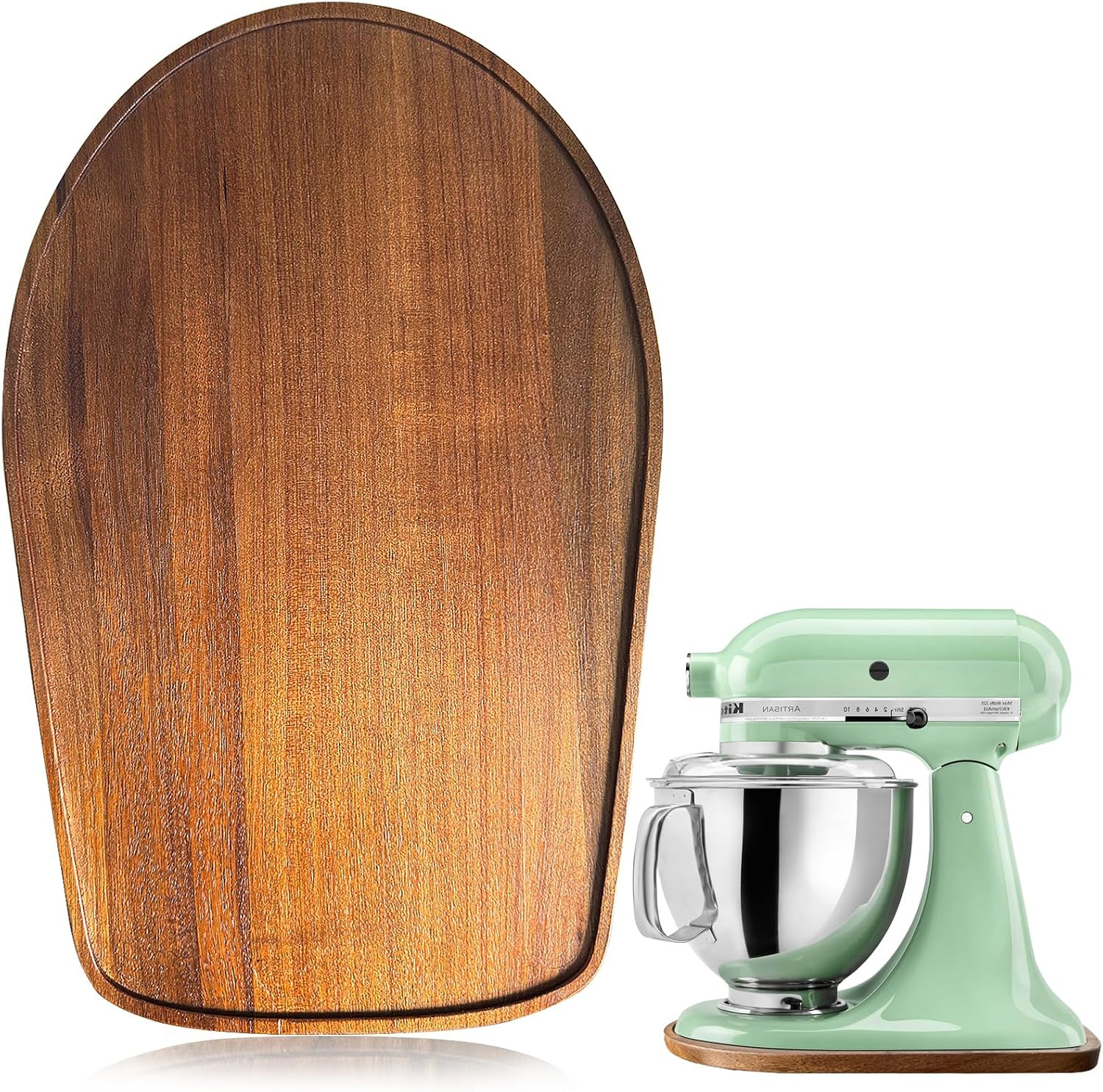 Acacia Wood Mixer Slider Mat for KitchenAid Stand Mixer Wooden Sliding Tray Compatible with Kitchen Aid 4.5-5 Qt Mixer | Amazon (US)