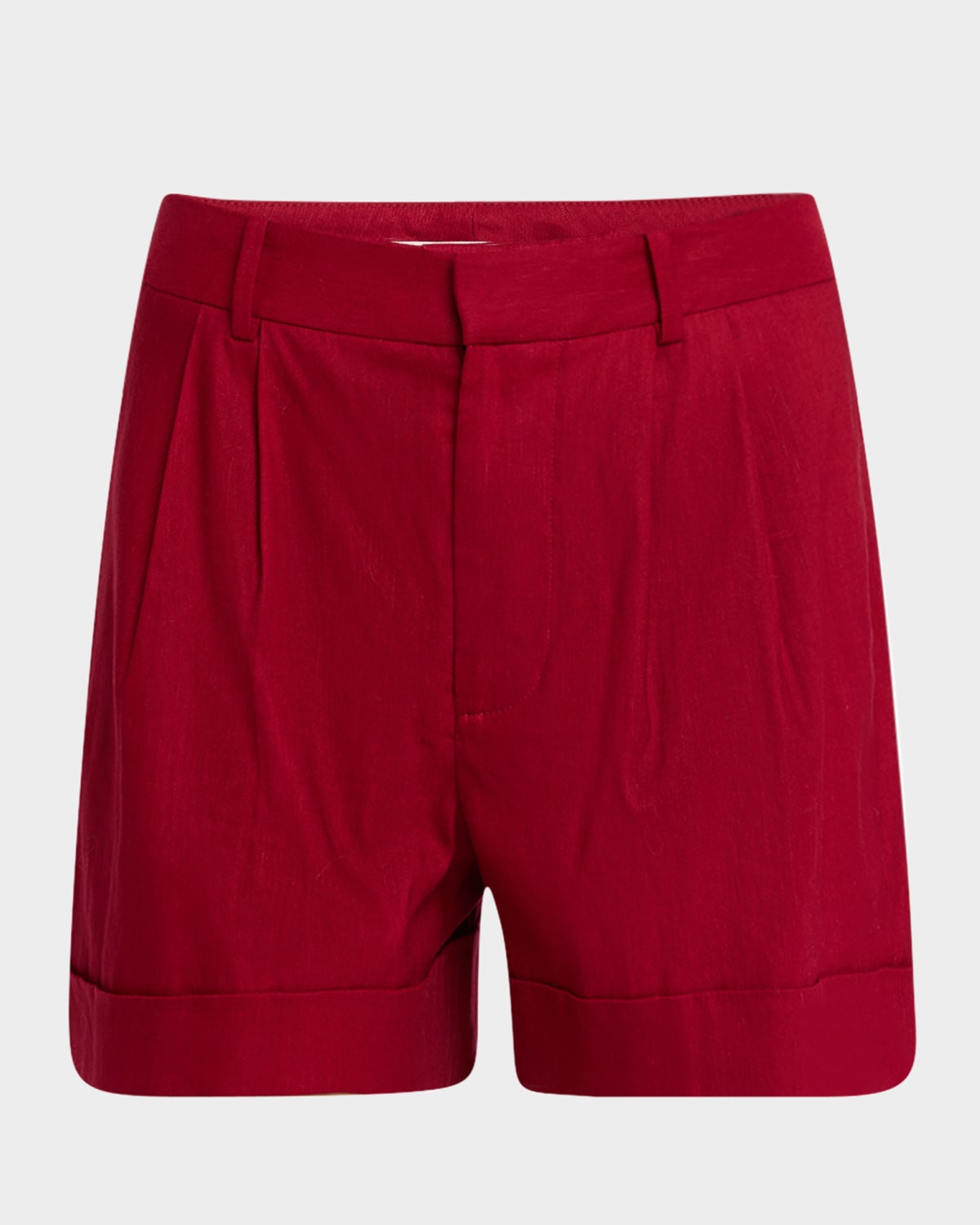 Conry Cuffed Linen-Blend Shorts | Neiman Marcus