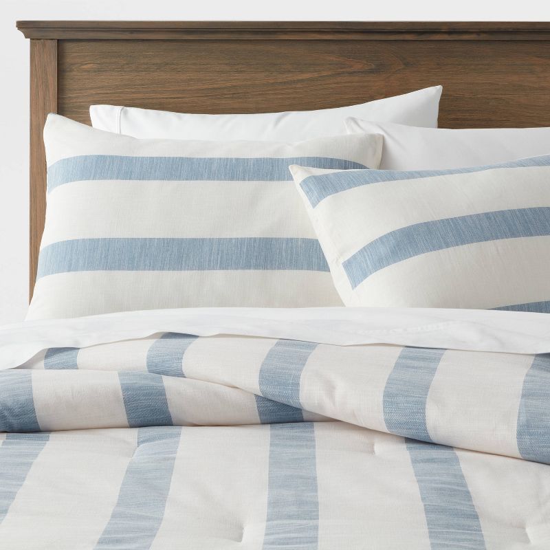 Traditional Stripe Comforter & Sham Set Blue - Threshold™ | Target