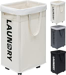 Goodpick Laundry Hamper with Wheels, 75L Collapsible Laundry Basket, Clothes Laundry Basket with ... | Amazon (US)