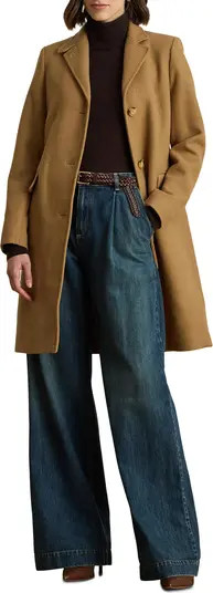 Lauren Ralph Lauren Longline Wool Blend Twill Coat | Nordstrom | Nordstrom