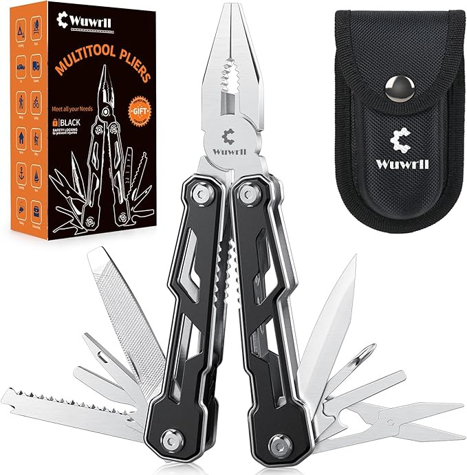 Multitool with Safety Locking,16-in-1 Multi Tool Stainless Steel Pocket Knife Set with Pliers, Up... | Amazon (US)