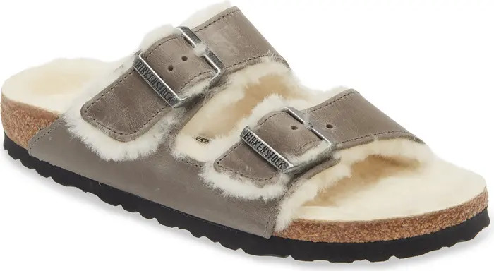 Birkenstock Arizona Genuine Shearling Lined Slide Sandal (Women) | Nordstromrack | Nordstrom Rack
