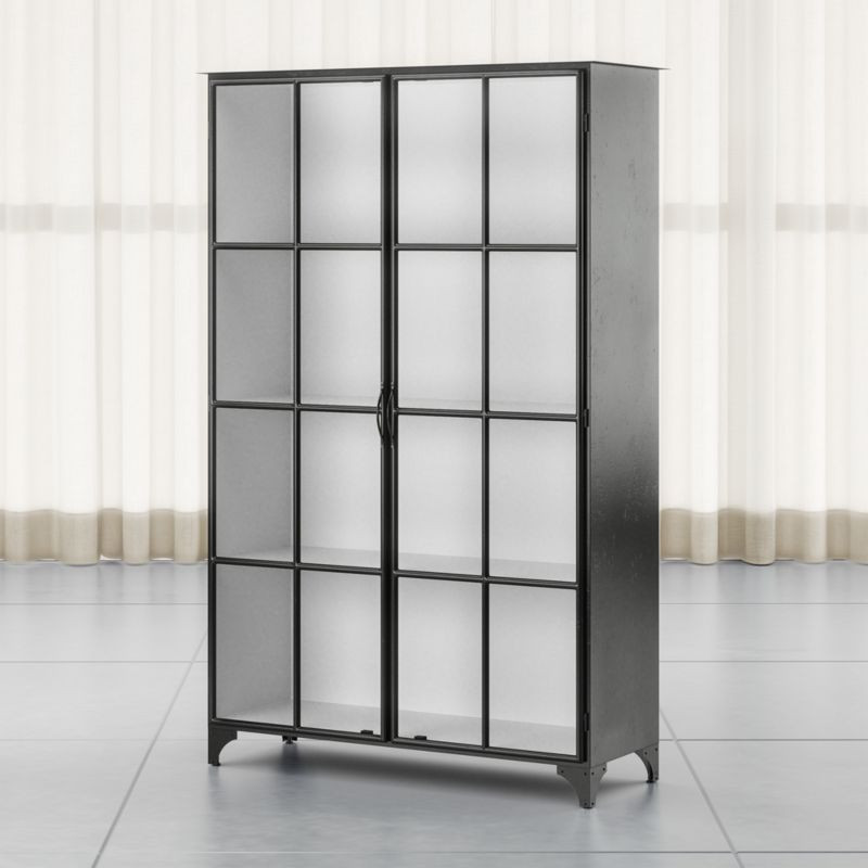 Kedzie Black-and-White Cabinet + Reviews | Crate and Barrel | Crate & Barrel