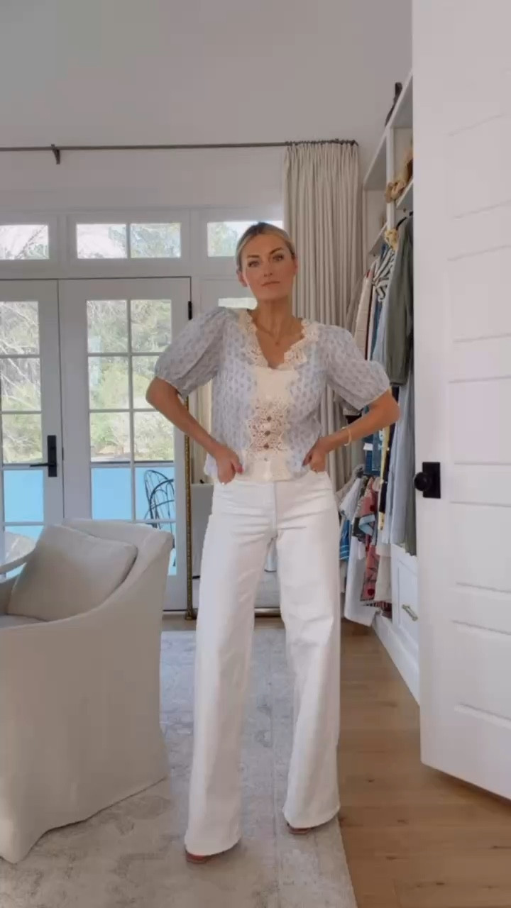 The cutest little blouse😍 Loft has some seriously amazing finds right now, the paisley eyelet detail on this top is so good. Wearing XS/4. 

Loverly grey, loft finds, spring outfit ideas, favorite blouses women, what to wear for spring, affordable fashion finds 

#LTKootd #LTKSeasonal