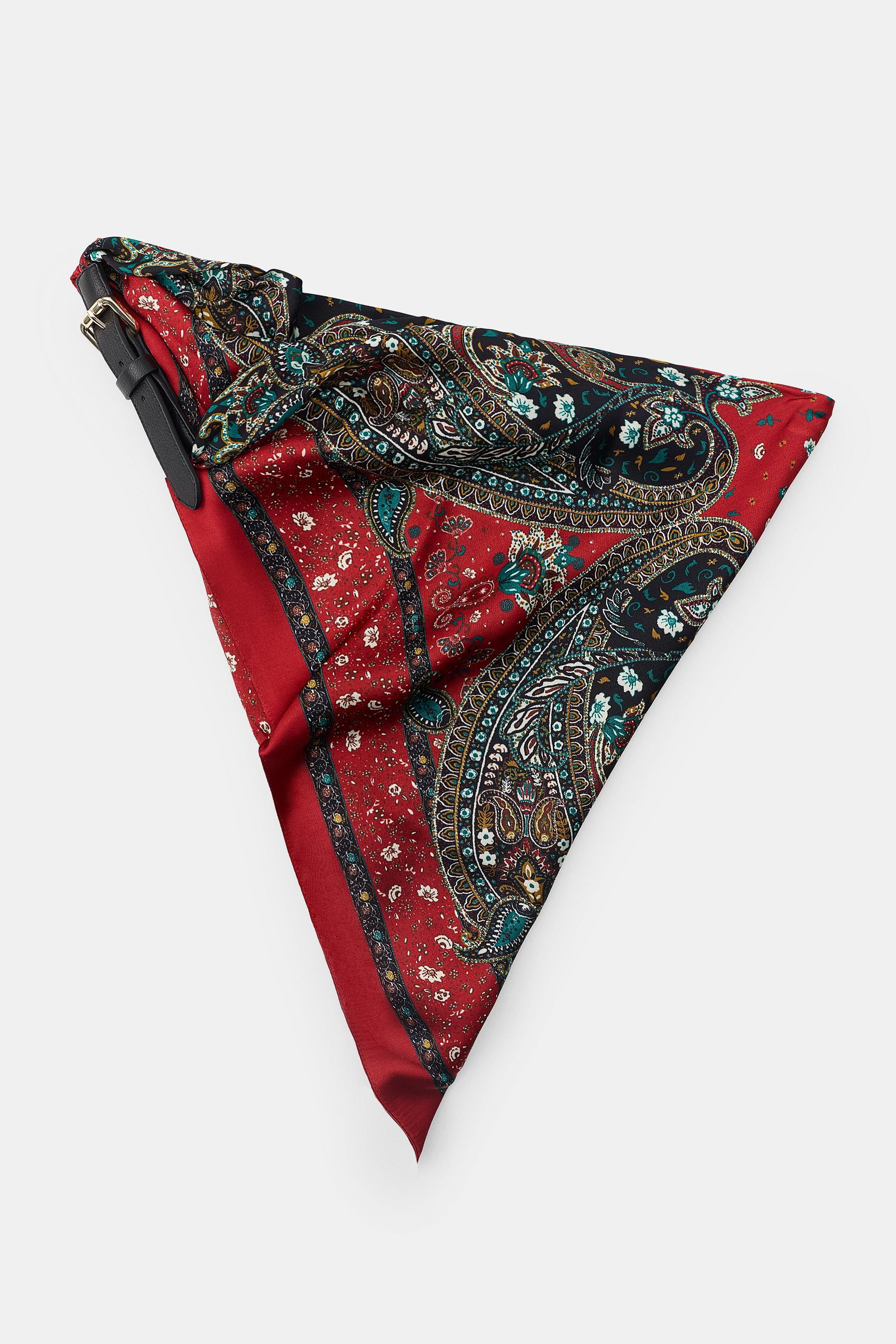 PRINTED SCARF BELT | Zara US