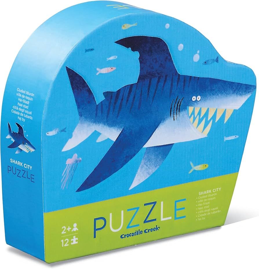 Crocodile Creek - Shark City - Mini Jigsaw Puzzle, 12 Pieces, for Kids Ages 2 Years & Up | Amazon (US)
