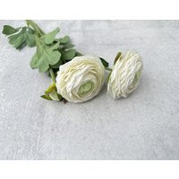 Faux Ranunculus - White | Etsy (US)