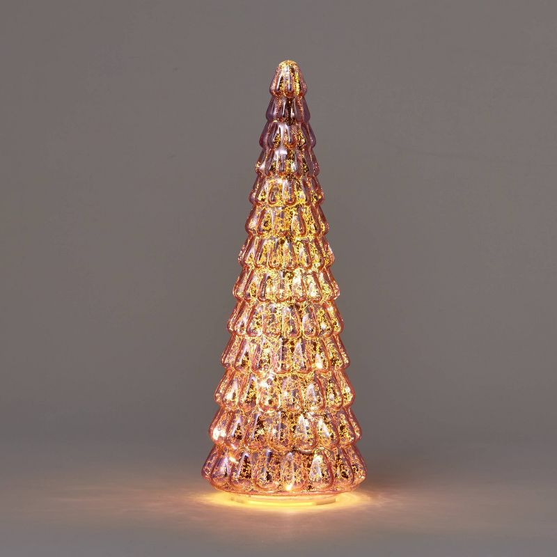 15" Lit Glass Christmas Tree Decorative Figurine - Wondershop™ | Target