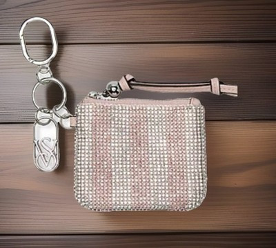 Victoria’s Secret Rhinestone Coín Pouch Mini Bag Charm Keychain Pink Stripes NWT | eBay US