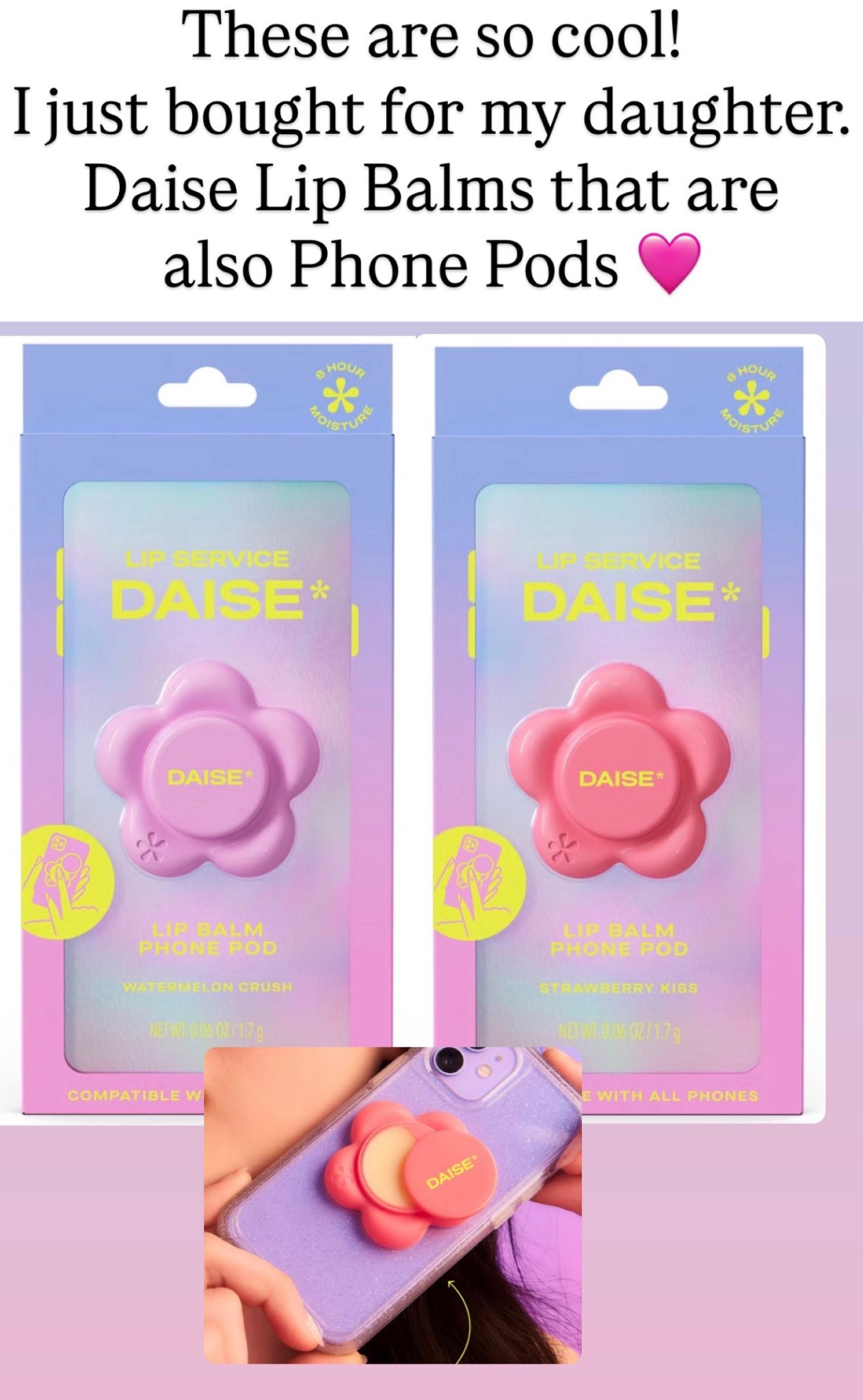 My daughter popped her lip balm phone pod right on!! 

#LTKKids