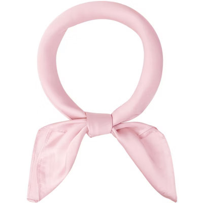 Allegra K Women's Plain Solid Color Square Neck Scarves Neckerchief Pink | Target