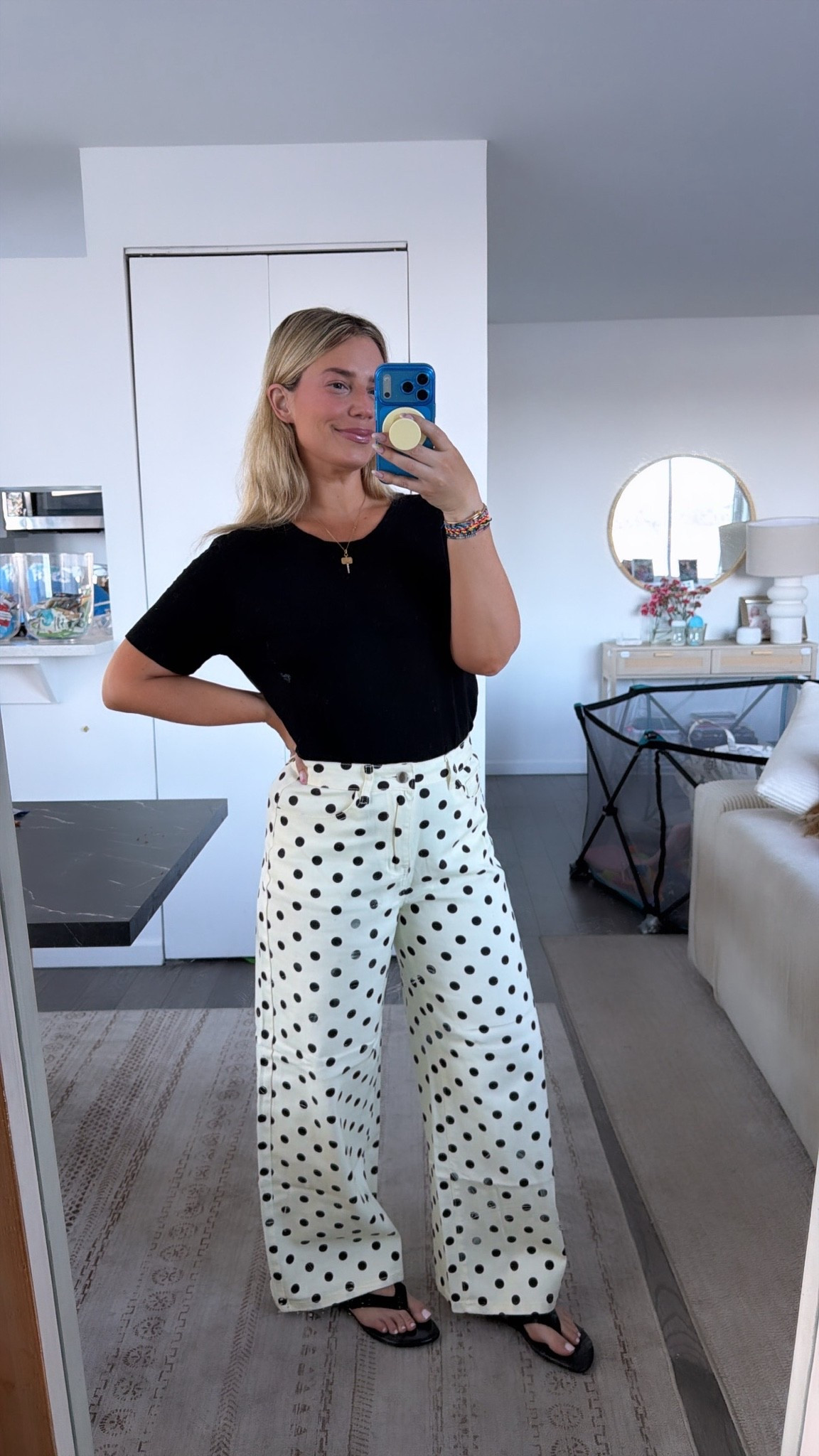 Amazon polka dot jeans $56 — daily edit cover from Found by Em