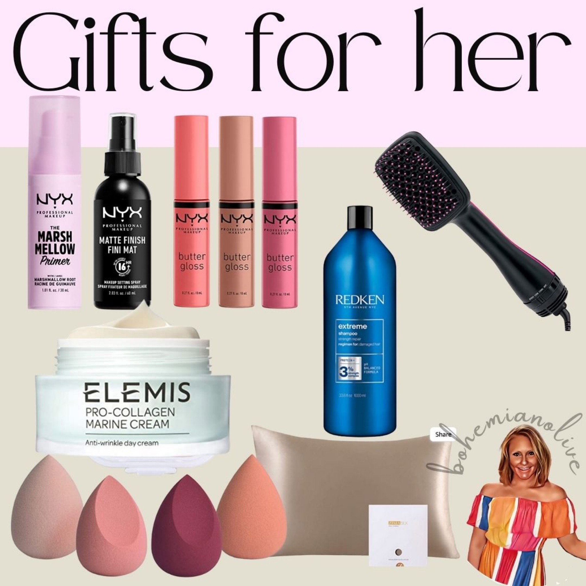 Gifts for her 
Amazon/ beauty/ affordable/ hair/ face/ lipstick/ pillow/ Christmas/ gift

#LTKunder50 #LTKHoliday #LTKbeauty