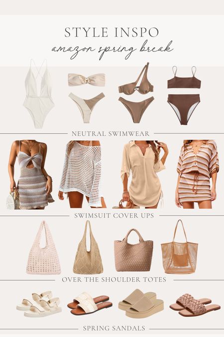 Amazon style inspo for spring break! The perfect neutral finds to compliment your vacation wardrobe

Amazon style, spring style, vacation inspo, style inspo, pool accessories, found it on Amazon, neutral cover up, bikini faves, pool bag, beach bag, affordable finds, neutral swim cover, trendy sandals, summer style, neutral aesthetic, shop the look!

#LTKshoecrush #LTKfindsunder50 #LTKstyletip