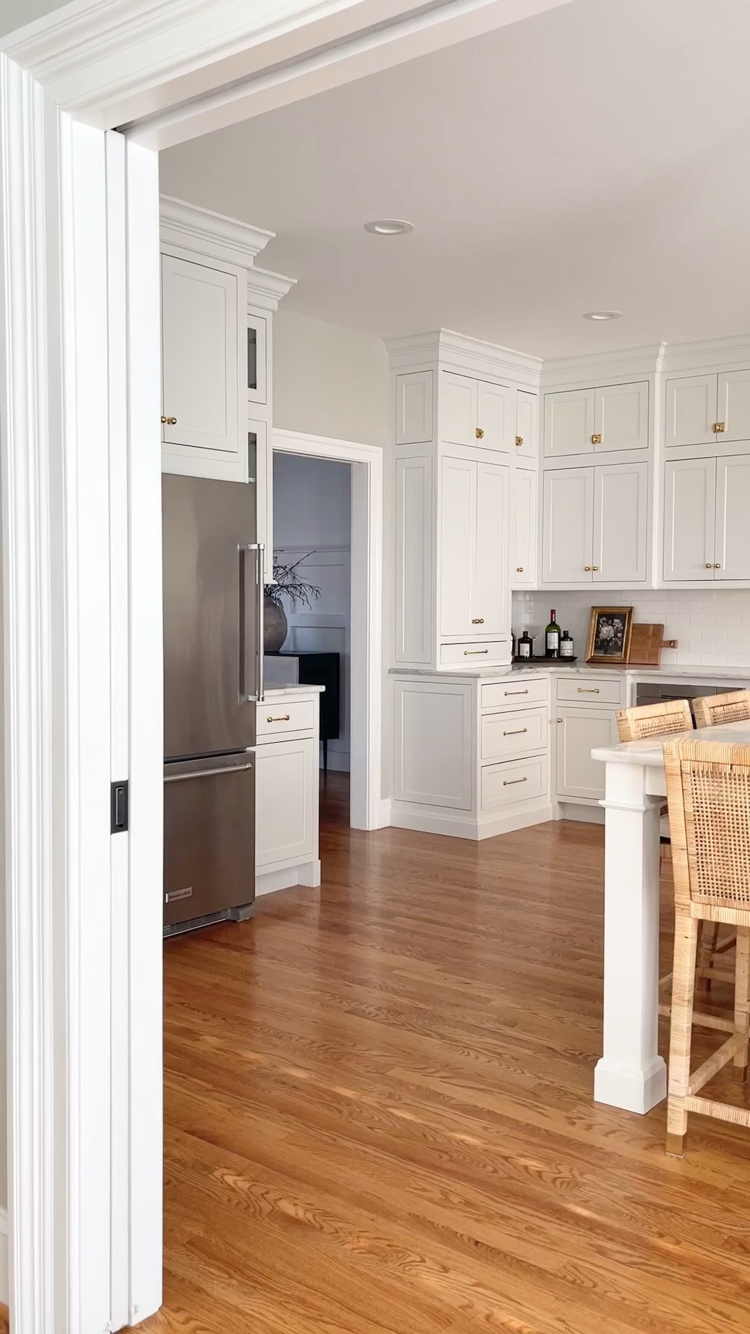 Here is a quick tour of my kitchen. I have made some updates but there are some staples including unlacquered brass Rejuvenation hardware, Visual Comfort sconces and Serena and Lily Balboa counter stools. The pendant lights are from Rejuvenation 
 

#LTKFind #LTKstyletip #LTKhome