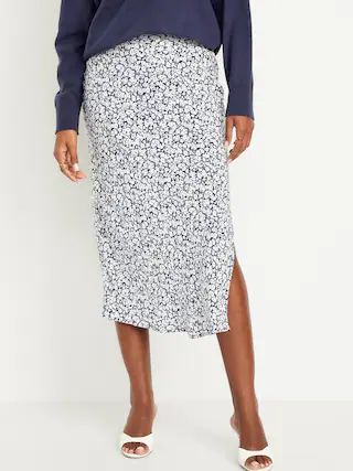 High-Waisted Midi Slip Skirt for Women | Old Navy (US)