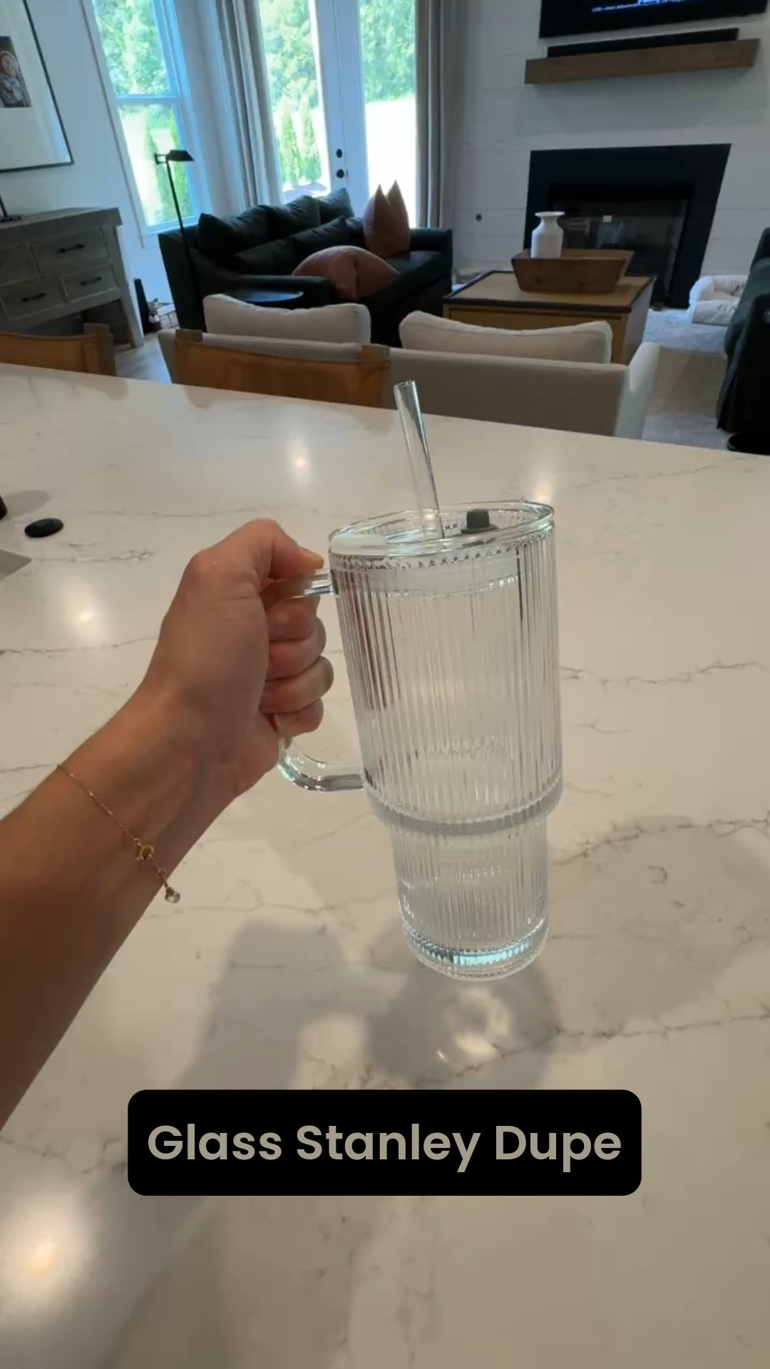 Say goodbye to stainless steel cups and hello to the glass Stanley mug! How beautiful is this design. This mug is going to make you want to drink from it because it’s beautiful  

#LTKFamily #LTKOver40 #LTKHome