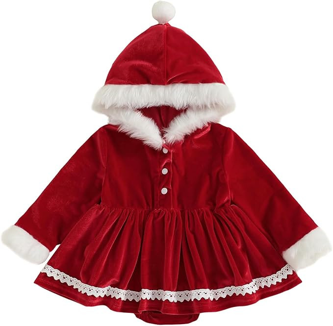 My First Christmas Baby Girl Outfit Newborn Christmas Gingerbread Man Romper Dress Cute Infant Xm... | Amazon (US)