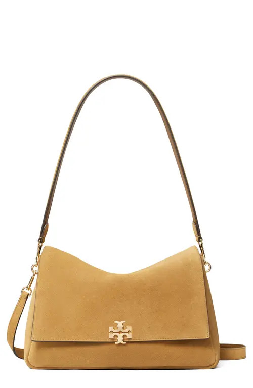 Tory Burch Charlie Suede Shoulder Bag in Toffee at Nordstrom | Nordstrom
