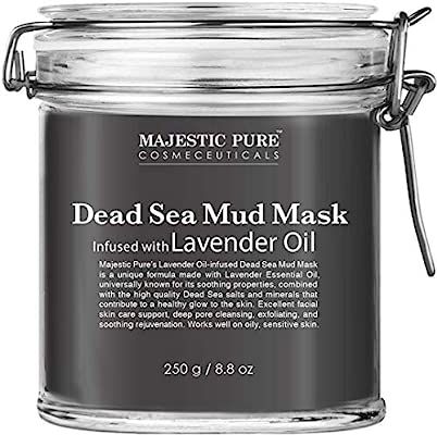 MAJESTIC PURE Dead Sea Mud Mask with Lavender Oil - Natural Face and Skin Care - Helps Reducing P... | Amazon (US)