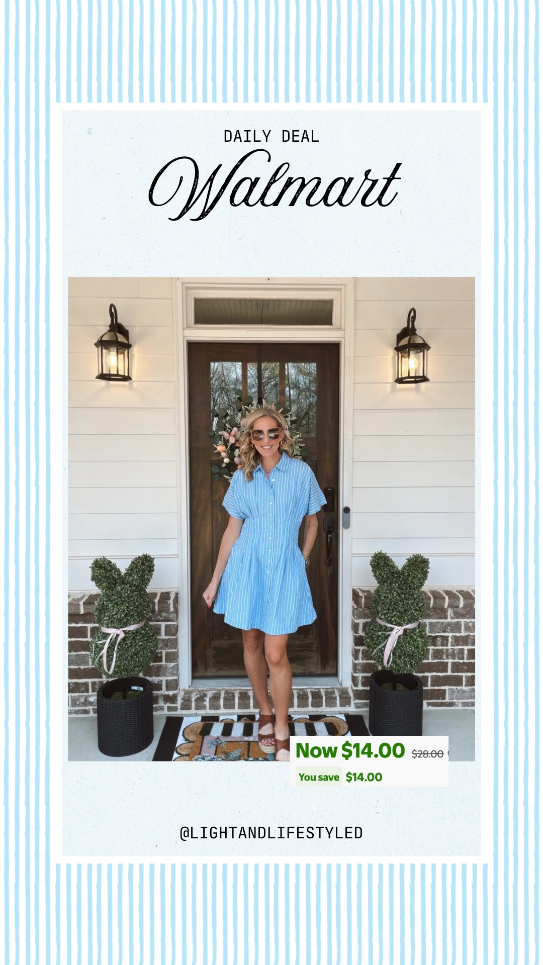 Walmart find for $14!! Such an easy throw-on dress for summer, and I love the blue stripe. 👇🏼🔗

#LTKootd #LTKSeasonal #LTKSaleAlert
