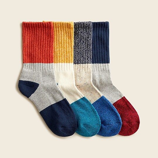 Kids' colorblock trouser socks four-pack | J.Crew US