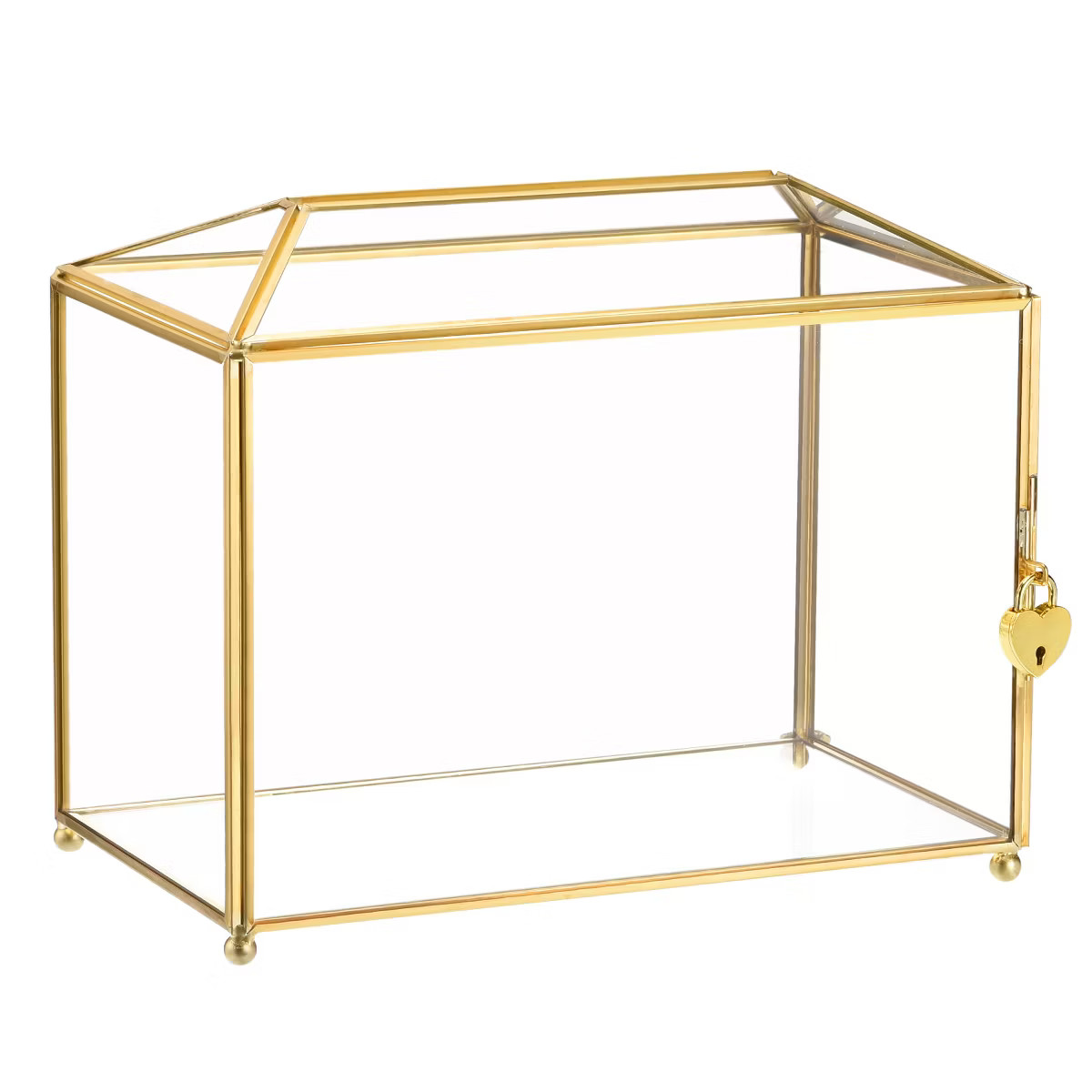 Unique Bargains Glass Wedding Clear Card Box with Lock | Target
