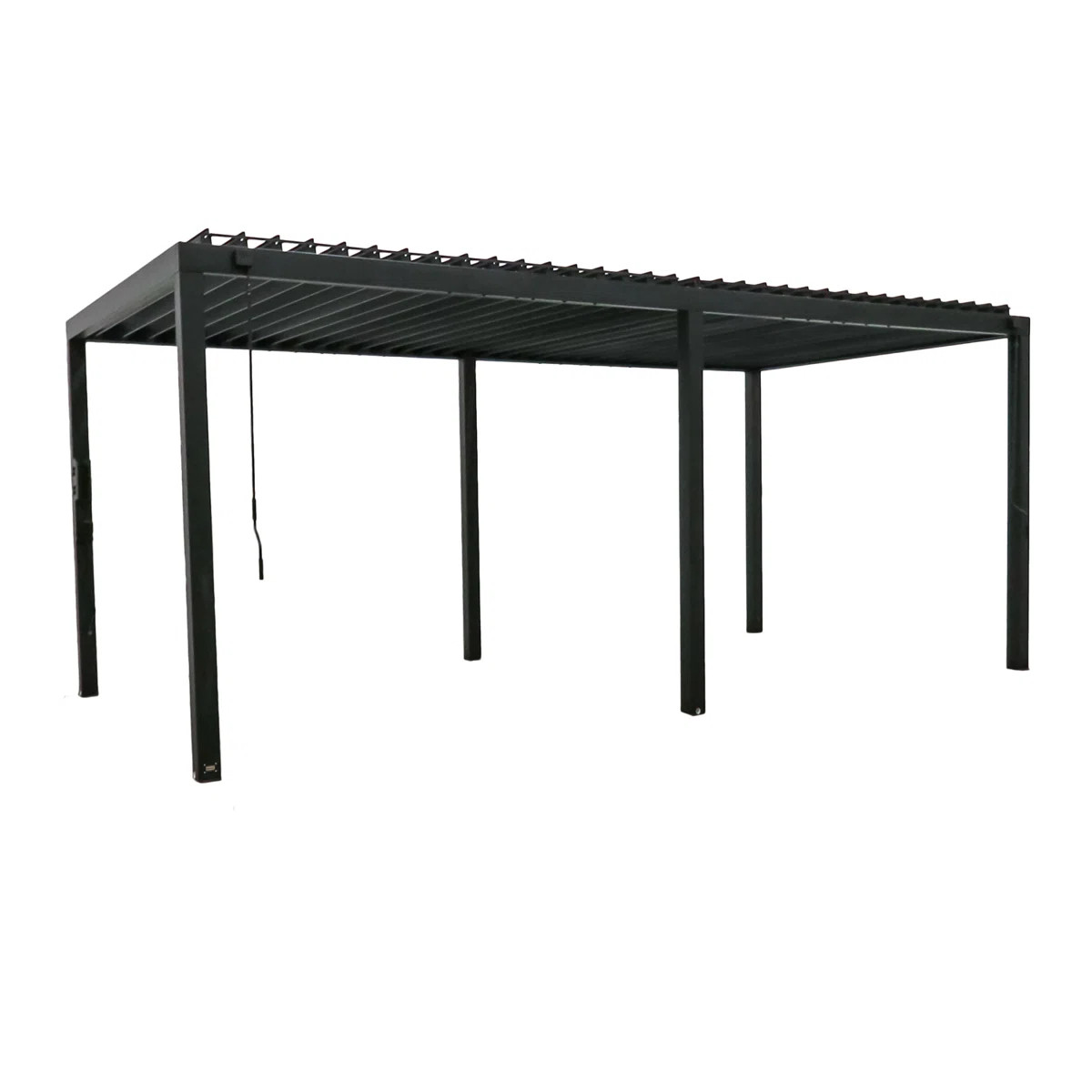 Backyard Discovery Sarasota 20' x 10' Galvanized Steel Outdoor Louvered Pergola Kit with Adjustab... | Wayfair North America
