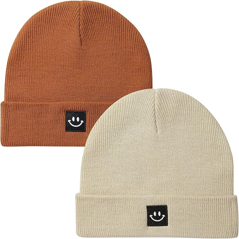 Paladoo 2Pack Baby Beanie Knit Toddler Hat for Girls Boys 0-8 Years | Amazon (US)