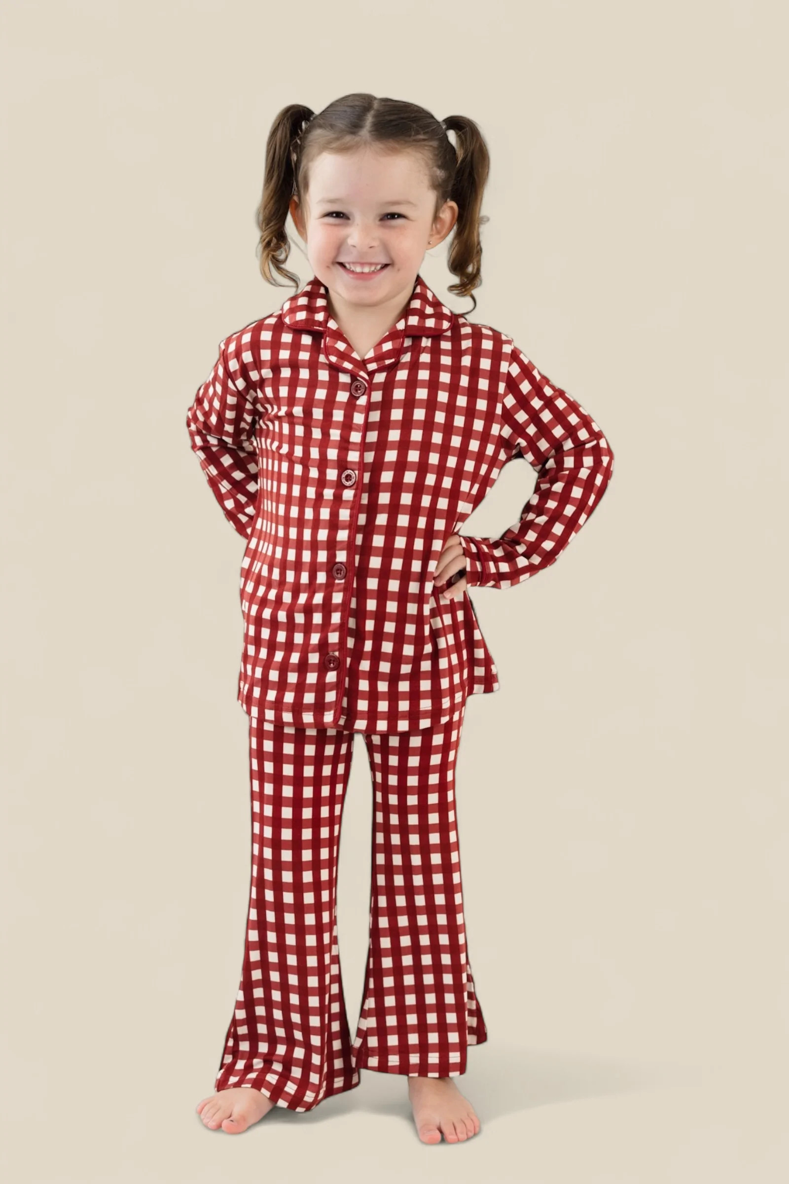 PEPPERMINT PLAID DREAM GIRL'S FLARE SET | Dream Big Little