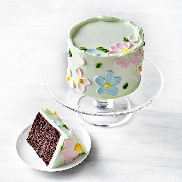 Springtime Floral Four-Layer Chocolate Cake, Serves 8-10 | Williams-Sonoma