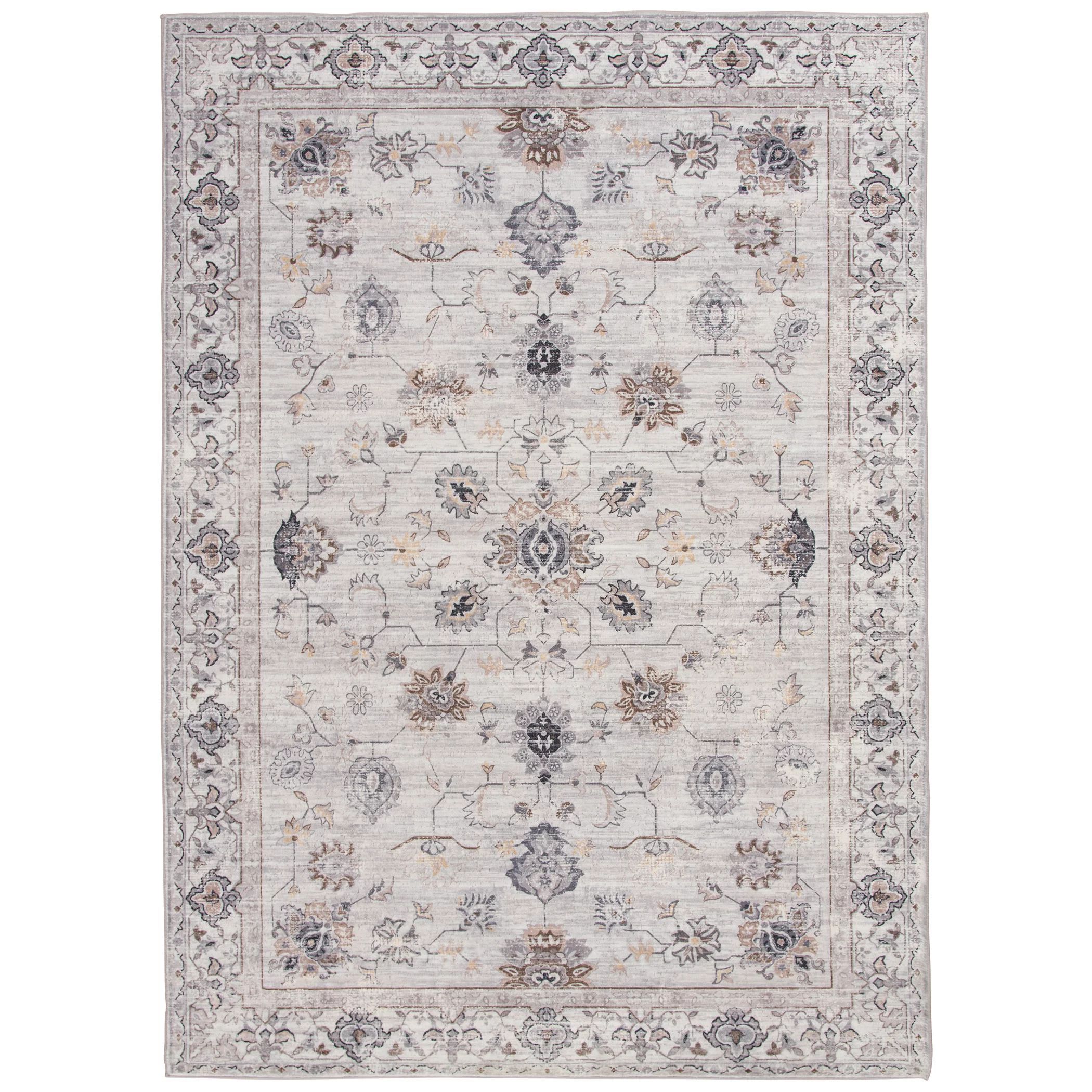 Better Homes & Gardens 8'x10' Persian Blooms Ivory Faux Fur Area Rug - Walmart.com | Walmart (US)