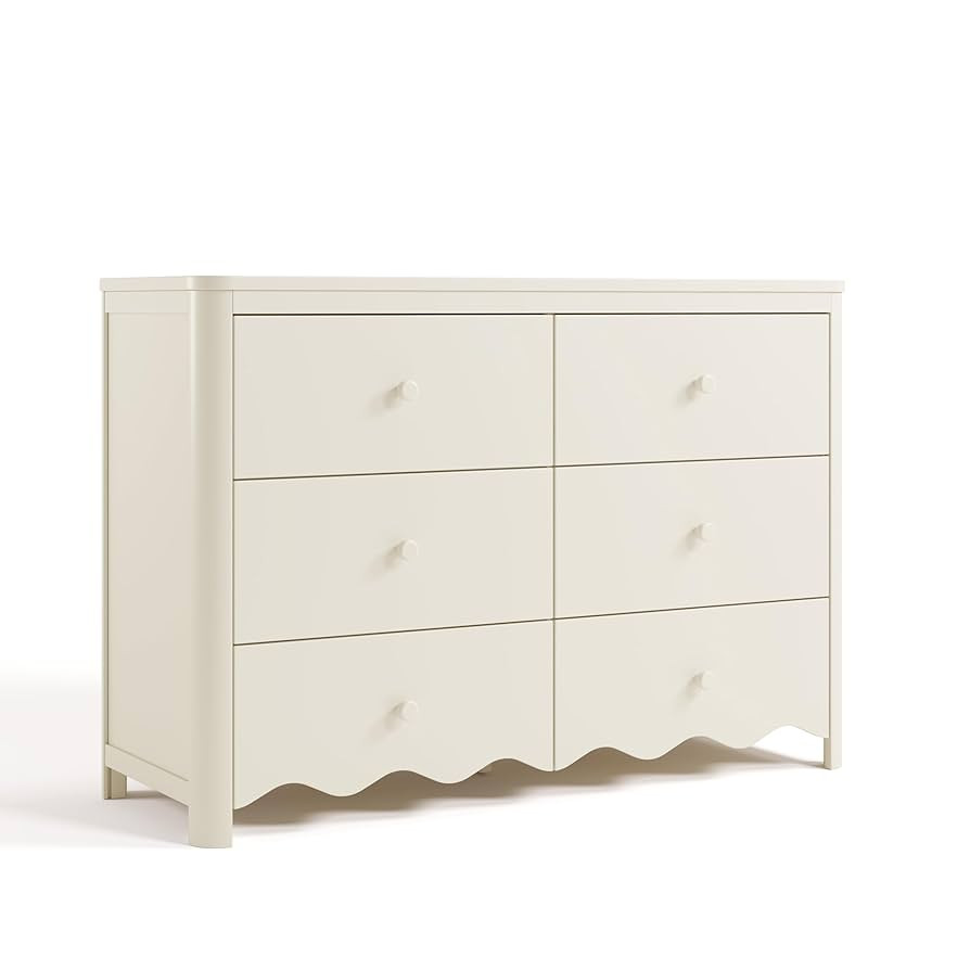 STORK CRAFT Casablanca 6 Drawer Dresser (Frosted Oat) – GREENGUARD Gold Certified, Nursery & Ki... | Amazon (US)