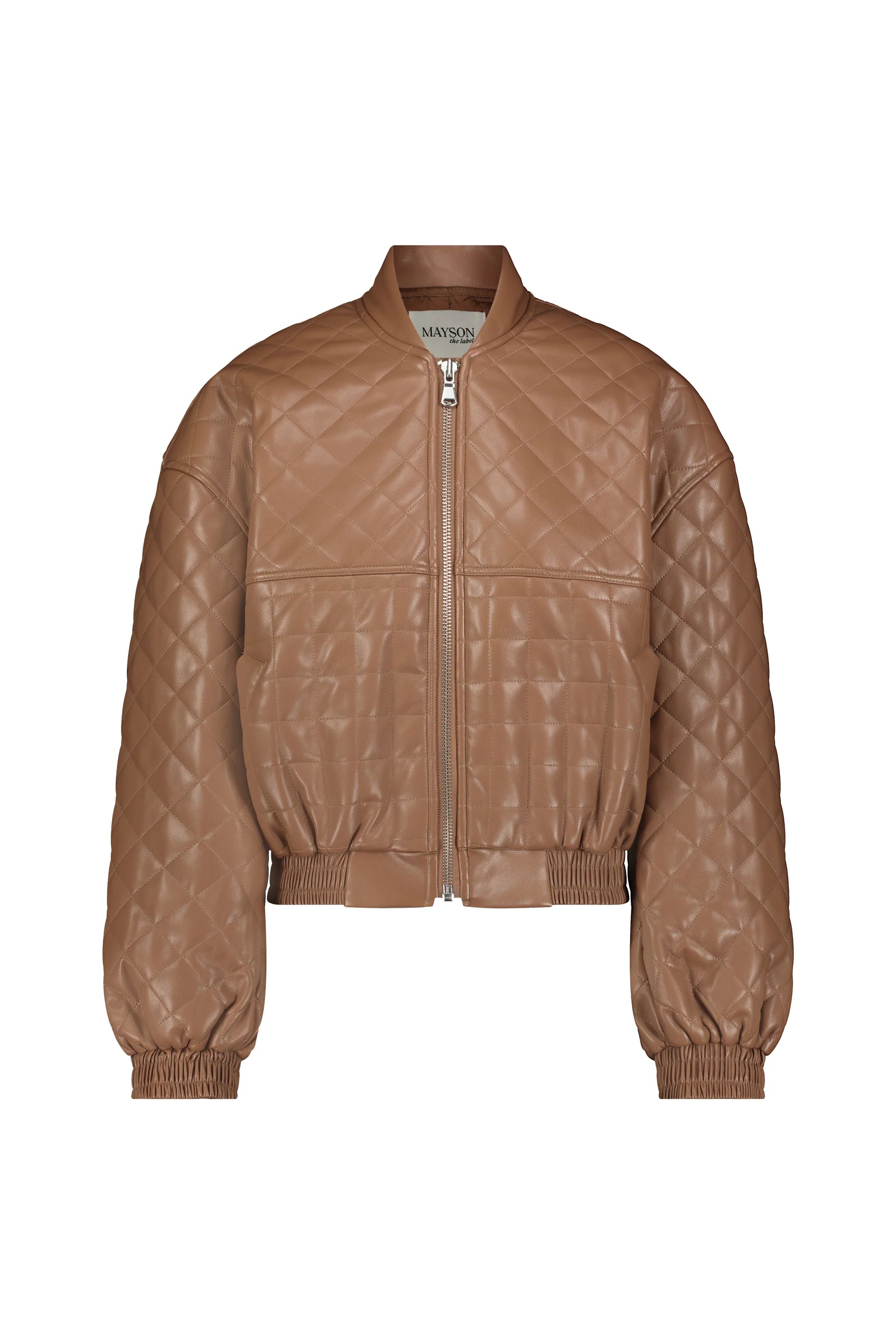 Quilted Vegan Leather Bomber Jacket | MAYSON the label