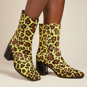 Intentionally Blank Yellow Cheetah Boots Size 6 | Poshmark