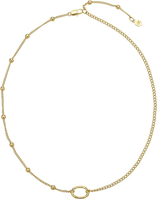 14K Gold Plated Dainty Layered Chain Necklace for Women – Adjustable Minimalist Pendant Jewelry... | Amazon (US)